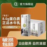 认养 吃甘蔗水牛奶200ml*10盒整箱批发成人儿童早餐奶