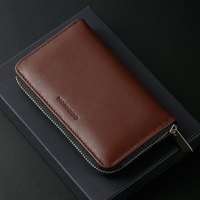 EHRENMANN 钥匙包男士女士卡包二合一 多功能汽车锁匙包大容量收纳头层牛皮 棕色