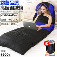 凯路德（KAIROAD）羽绒棉睡袋户外成人旅行露营冬季保暖室内午休单人隔脏可拼接 羽绒棉1.90kg.蓝色