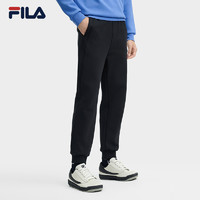 FILA 斐乐男士针织长裤2024冬季休闲加绒收口运动卫裤