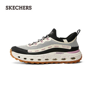 斯凯奇（Skechers）闪穿鞋女鞋云海户外登山徒步鞋舒适减震休闲运动鞋180056新年 自然色/粉红色/NTPK 36