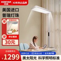 鸿雁照明落地台灯全光谱护眼灯立式台灯学习灯儿童书房类太阳光大路灯 【pro+款】100W- <30㎡空间