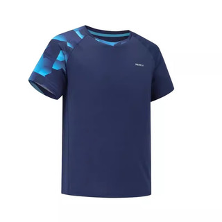 迪卡侬（DECATHLON）羽毛球服t恤羽毛球短袖运动服套装透气轻量系列 男士-深海蓝 轻量系列BR560 S 【2024】男士-深海蓝 轻量系列BR560