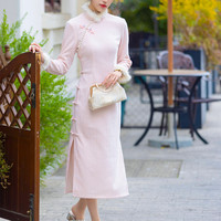 【沁桃】年轻改良款旗袍秋冬日常可穿高级感少女气质国风新中式