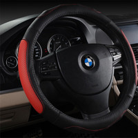 WRC 牛皮系列 牛皮方向盘套 黑色线