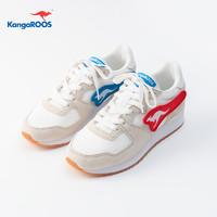 KANGAROOS 男女同款真皮包边双层织布复古跑鞋银泰百货精品301573