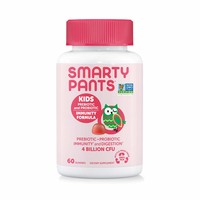 SmartyPants 儿童每日维生素软糖； 益生元； 40亿个CFU，草莓味，60粒（30天供应）