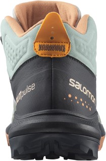 salomon 萨洛蒙 女式 OUTPULSE Mid GoreTex 登山靴 锻铁/乌木/炽橙色 11