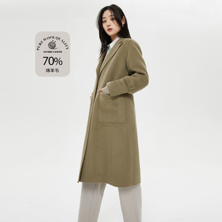 VERO MODA 春秋美拉德 女士毛呢大衣 单排扣宽松H型简约