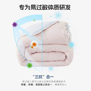 水星家纺A类低敏抗菌防螨儿童春秋被/冬被 保暖秋冬被芯春秋四季纤维被子 小芯冻Clean-K低敏防螨二合一被 120cm×150cm