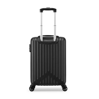 美旅（AMERICAN TOURISTER）条纹设计行李箱轻便耐用拉杆箱大容量密码锁旅行箱20英寸登机箱 黑色TX9 09001 20英寸