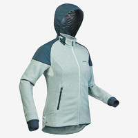 迪卡侬 DECATHLON SH500 女士山地徒步摇粒绒保暖夹克绿色2XL-5002135