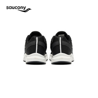 Saucony索康尼 COHESION KDZ 凝聚 男童鞋跑步鞋缓震透气运动鞋子 黑 35.5