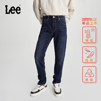 Lee24秋冬新品705标准中腰锥形磨毛深蓝色男牛仔裤保暖潮流A06955