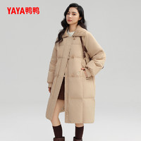 YAYA 女士2024冬季新品中长款时尚百搭保暖加厚90鸭绒外套Y