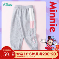 Disney baby 迪士尼宝宝（Disney Baby）迪士尼宝宝童装儿童可爱风休闲百搭舒适保暖长裤24年秋 213DK0230女童花灰 100