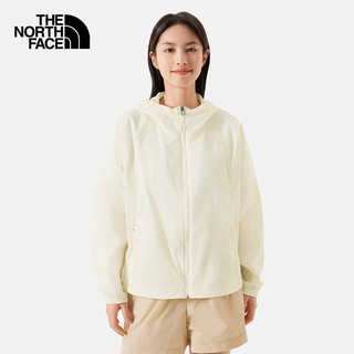 THE NORTH FACE 北面 防晒衣女户外防风夹克7WBV 沙丘白/QLI XXL