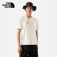 THE NORTH FACE 北面 短袖T恤男户外吸湿透气短袖87VZ 沙丘白/QLI XL