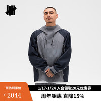 UNDEFEATED 五条杠秋季后背立体口袋防泼水连帽户外外套 中灰 XL