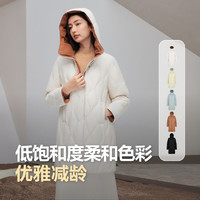 波司登奥莱羽绒服女士商务时尚显瘦连帽中长款 165/88A