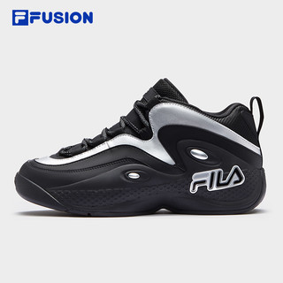 FILA FUSION 斐乐男子篮球鞋2025春新款软弹革面美式风超轻便球鞋