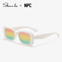 Shawn lee Shawnlee X NPC潮酷时尚炫彩墨镜女高级方框防紫外线太阳镜