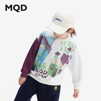马骑顿（MQD）MQD童装儿童卫衣春秋款2024男大童帅气长袖上衣圆领衣服 米白 110