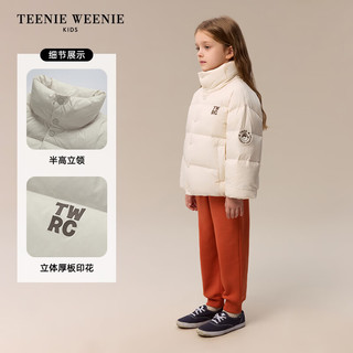 Teenie Weenie Kids小熊童装24冬季款男女童厚短款超轻蓬羽绒服 黑色 160cm