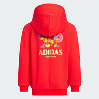 adidas 阿迪达斯 童装25春季新年款男女小童儿童棉质加厚针织连帽运动套装JM5845