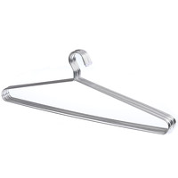 立可安 不锈钢实心加粗衣架家用晒被子床单长衣架宿舍阳台凉晾被套大衣架 85cm（加粗款约5MM）2个装 1件