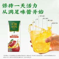 百亿补贴：汇源 100%纯正浓缩果汁200ml*10盒即饮苹果汁鲜果饮料宿舍特价正品