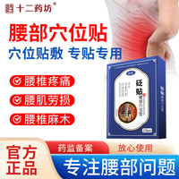 十二药坊 腰部穴位贴砭贴腰间盘突出腰痛可用贴腰肌劳损压迫神经腰部扭10贴/盒