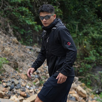 PLUS会员：MAMMUT Macun 2.0 男士户外防风防泼水连帽夹克外套软壳 黑色 L
