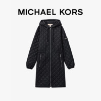 迈克·科尔斯 MICHAEL KORS 女士菱格绗缝中长款棉服 MF320B53SB