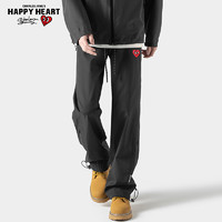 查尔斯桃心 CHARLES JANG'S HAPPY HEART 2024年春季休闲裤男拉链设计感时尚美式高街直筒抽绳