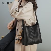 百亿补贴：VINEY 真皮包包女2024新款流行时尚单肩包小众设计感水桶包