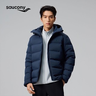 百亿补贴：索康尼 saucony 男子中长款羽绒服外套城市通勤冬季防风保暖