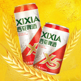 西夏啤酒XIXIAX5拉格啤酒年货送礼