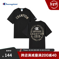 Champion 冠军 男士短袖T恤 做旧印花美式复古