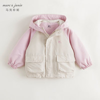 MARC&JANIE马克珍妮男女童城市户外休闲外套儿童防风衣春秋装240317 果冻粉-户外三防【深秋款】 90cm