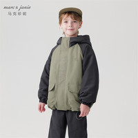 MARC&JANIE马克珍妮男女童城市户外休闲外套儿童防风衣春秋装240317 原野绿-户外三防【深秋款】 150cm