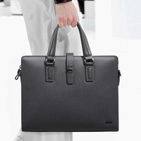 铂派 BVP 男士公文包奢侈高端小众手提包真皮麦穗商务男包