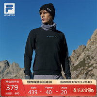 FILA 斐乐官方男子套头卫衣2024冬健身运动基础针织长袖上衣