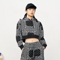 【品牌】秋冬潮流运动休闲印花套头连帽卫衣