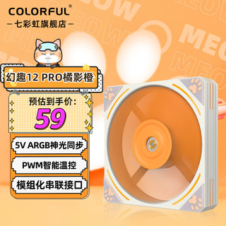 七彩虹 COLORFUL 冰封逐影240 360 ARGB一体式水冷 橘影橙 橘猫爪版 CPU散热器 多平台扣具 幻趣12 PRO 橘影橙