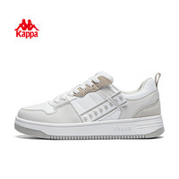 KAPPA卡帕女鞋小白鞋夏季百搭运动鞋女透气厚底男女板鞋子 韩国白/月灰色 37