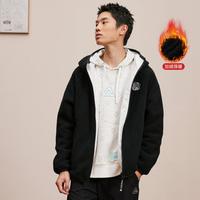 【篮球文化】仿羊羔绒双面夹克休闲运动外套舒适保暖男夹克