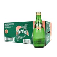 法国Perrier巴黎水柠檬味青柠味苏打气泡水330ml*5 超值特惠【桃子味】330ml*5瓶