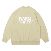 WARMTREES 经典基础款品牌后背双行大logo圆领卫衣