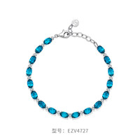 周大福 CHOW TAI FOOK ENZO「经典彩宝」18K金托帕石钻石手链女EZV4727礼物